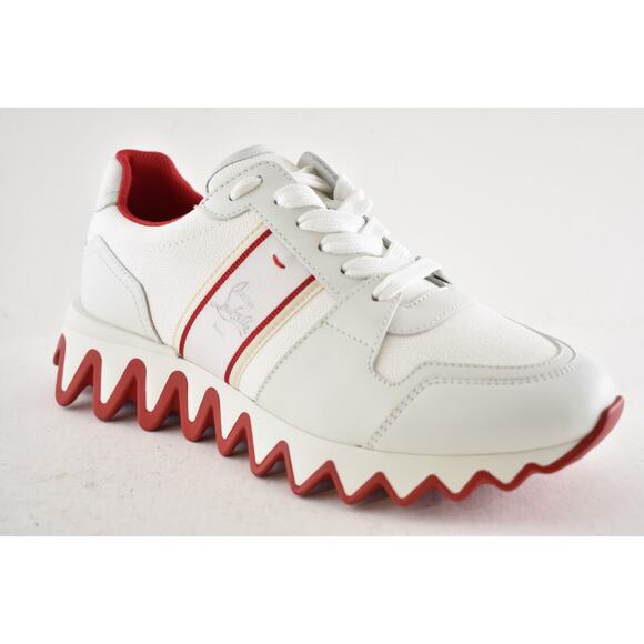 Christian Louboutin Nastroshark Donna Flat White Platform Low Top Sneaker 40 - Picture 4 of 16